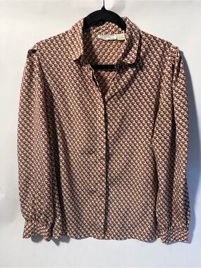 Dior Patterned Button-Up Blouse